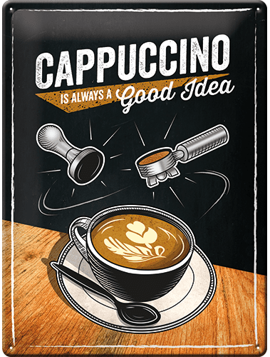 Postershop Plechová cedule Cappuccino