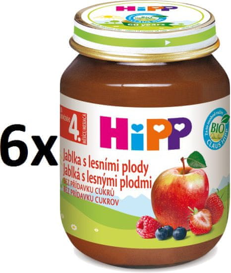 HiPP BIO Jablka s lesními plody - 6 x 125g