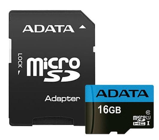 Adata microSDHC 16GB Premier UHS-I s adaptérem (AUSDH16GUICL10 85-RA1)