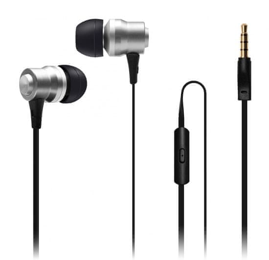 Connect IT Alu Sonics sluchátka do uší EP-223-SL, stříbrná (CI-1041)