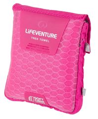 Lifeventure SoftFibre Trek Towel Advance pocket pink, 37 × 37 cm