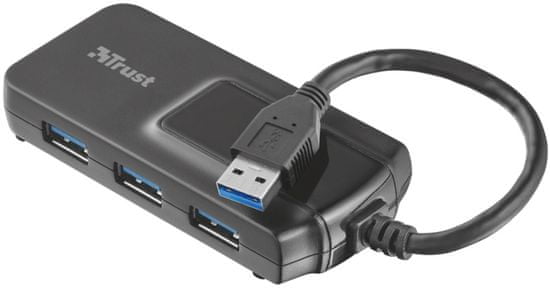 Trust Rozbočovač Oila (4x USB 3.0 port), černá