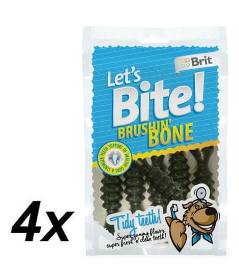 Brit Lets Bite Brushin´ Bone 4x90 g