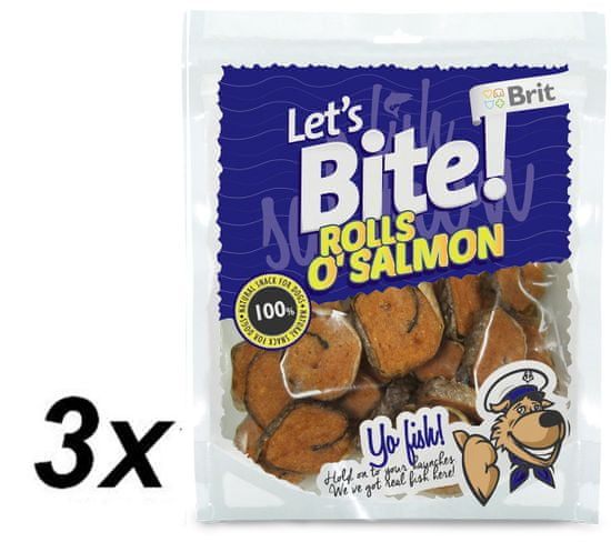Brit Lets Bite Rolls o'Salmon 3 x 80 g
