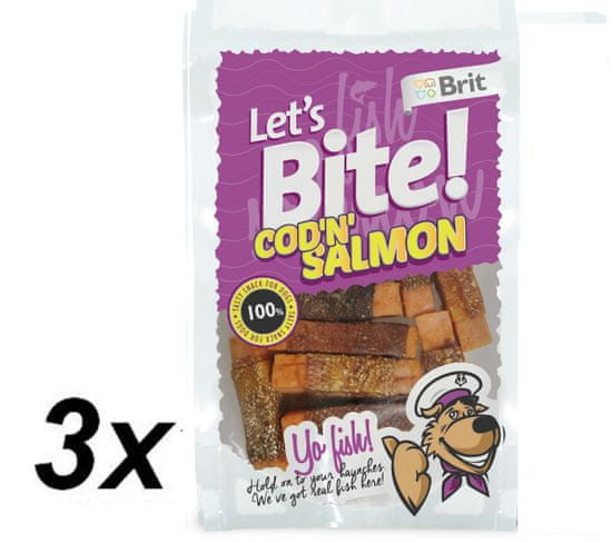Brit Lets Bite Cod'n'Salmon 3 x 80 g
