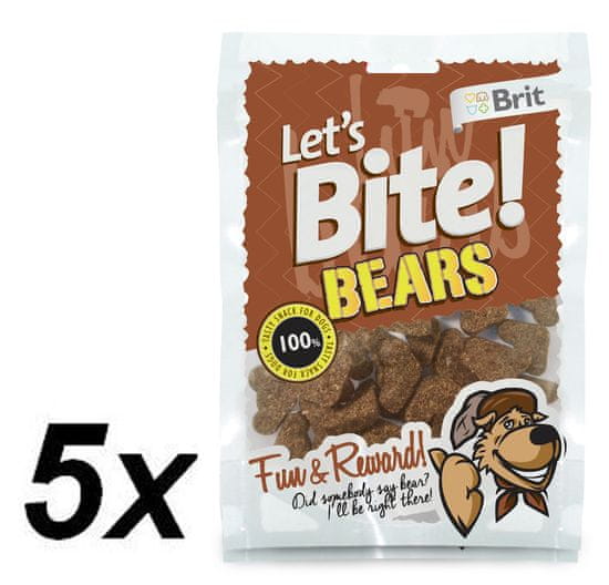 Brit Lets Bite Bears 5 x150 g