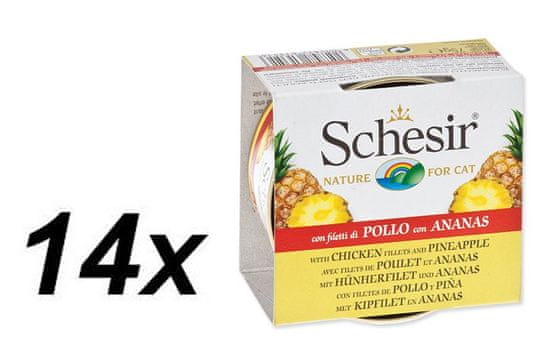 Schesir Konzerva Cat Fruit kuřecí+ananas 14 x 75 g