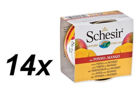 Schesir Konzerva Cat Fruit tuňák + mango 14 x 75 g
