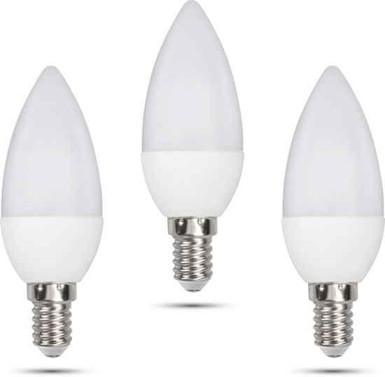 Retlux C35 E14 svíčka 6W studená bílá, 3 ks