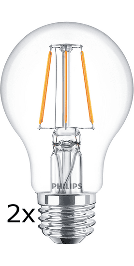 Philips Filament Classic Ledbulb 4-40W A60 E27, 2 ks