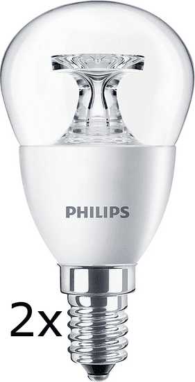 Philips CorePro Ledluster 5,5-40W E14 827 P45 CL ND 2 ks