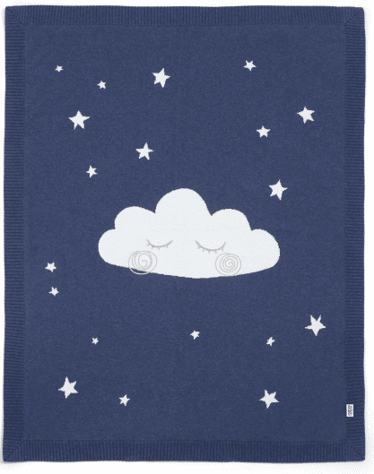 Mamas&Papas Pletená deka noční obloha modrá