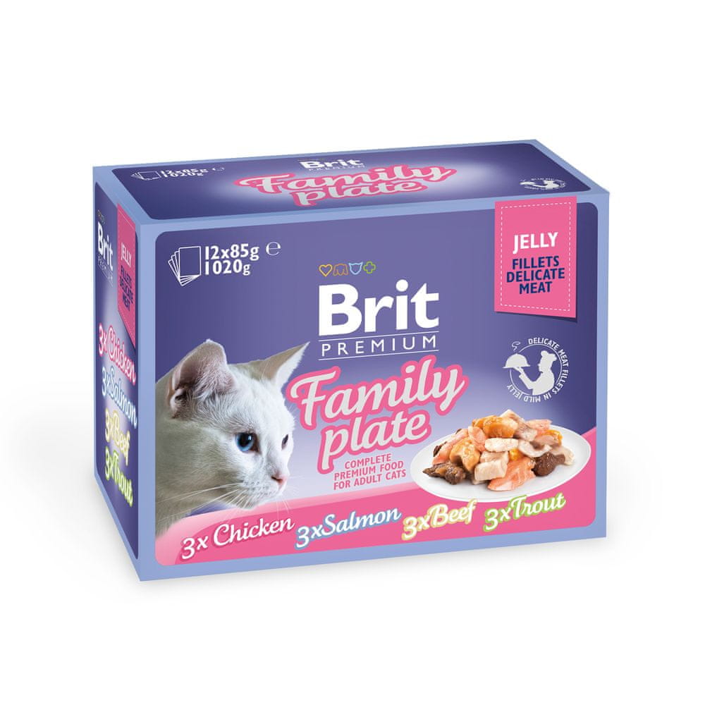 Levně Brit Premium Cat Delicate Fillets in Jelly Dinner Plate 12x85g
