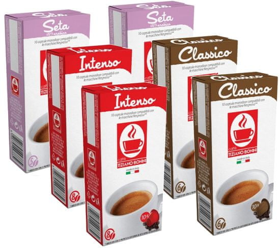 Tiziano Bonini Mix pack kapsle pro kávovary Nespresso 10 ks, 6 balení