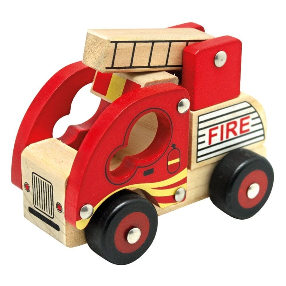 Levně Bino Dřevěné auto hasiči
