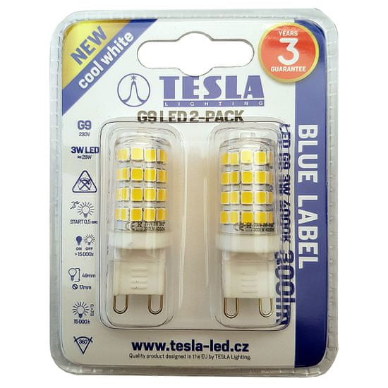Tesla Lighting LED žárovka, G9, 3W G9000340-5