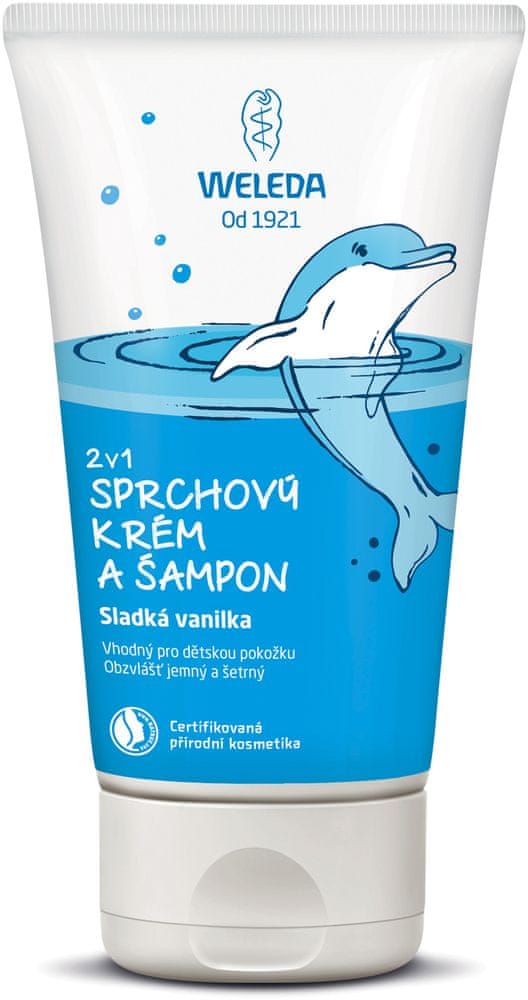 Levně Weleda 2v1 Sprchový krém a šampon Sladká vanilka 150ml