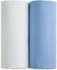 Látkové TETRA osušky 100 x 90 2 ks bílá modrá