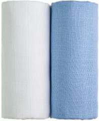 T-Tomi Látkové TETRA osušky 100 x 90 2 ks bílá modrá