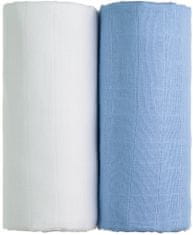 T-Tomi Látkové TETRA osušky 100 x 90 2 ks bílá modrá
