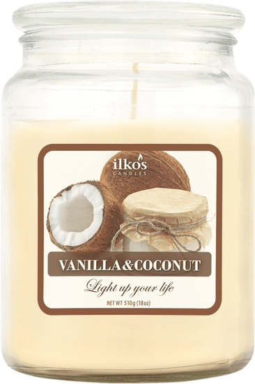 Ilkos Vonná svíčka Vanilla & Coconut, velká