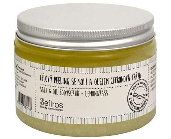 Sefiros Tělový peeling se solí a olejem Citronová tráva 300 ml