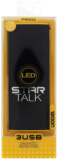 REMAX PowerBank PPP-11 Proda Star Talk (12000 mAh), černá