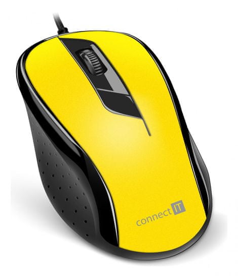 Connect IT optická myš, žlutá (CMO-1200-YL)