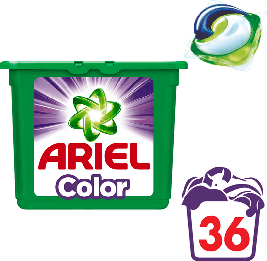 Ariel Color 3v1 gelové kapsle na praní 36 ks