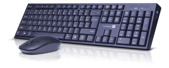 Connect IT Combo bezdrátová černá klávesnice + myš (CKM-7500-CS)