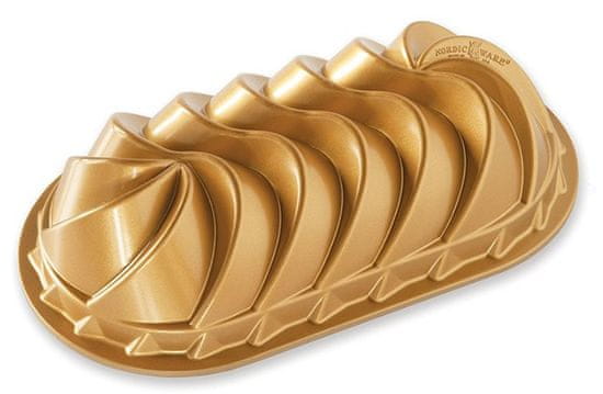 Nordic Ware Forma na chlebíček, Heritage, zlatá