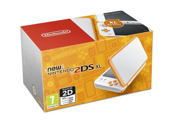 Nintendo New 2DS XL White & Orange - rozbaleno