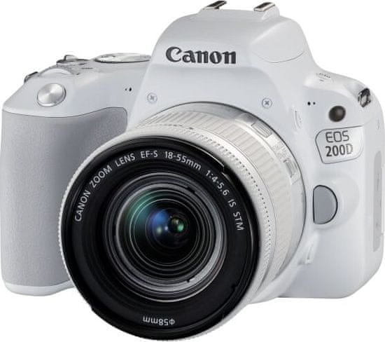 Canon EOS 200D + 18-55 IS STM, bílá - zánovní