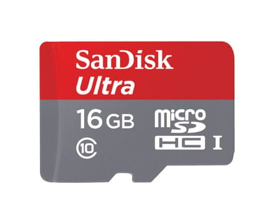 SanDisk micro SDHC Ultra 16GB 80MB/s UHS-I + SD adaptér (SDSQUNC-016G-GN6MA)