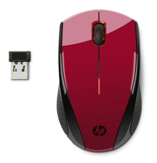 HP X3000 bezdrátová myš, červená (N4G65AA)