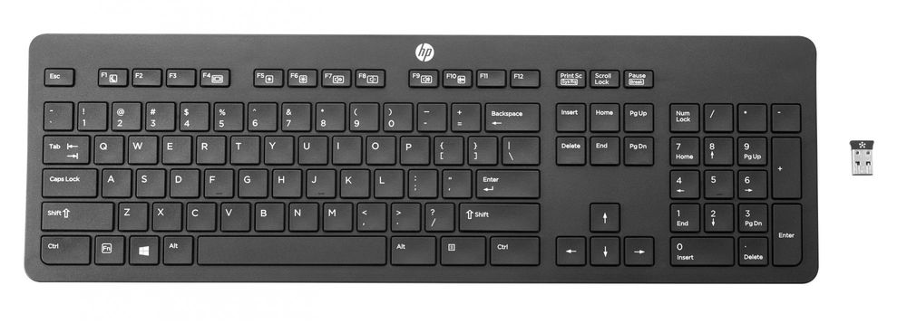 HP Slim bezdrátová klávesnice, černá (T6U20AA) - rozbaleno