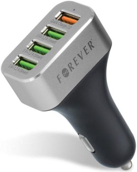 Forever Adaptér do auta Forever, 4x USB, 30 W