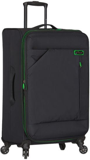 AZURE Cestovní kufr Spirit "L", černá/zelená - rozbaleno