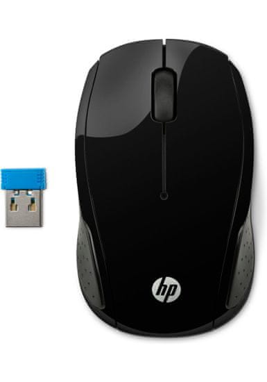 HP 200 bezdrátová myš, černá (X6W31AA)