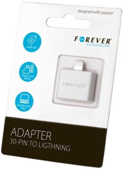 Forever Redukce (30pin (Apple Iphone 4) - Lightning), bílá
