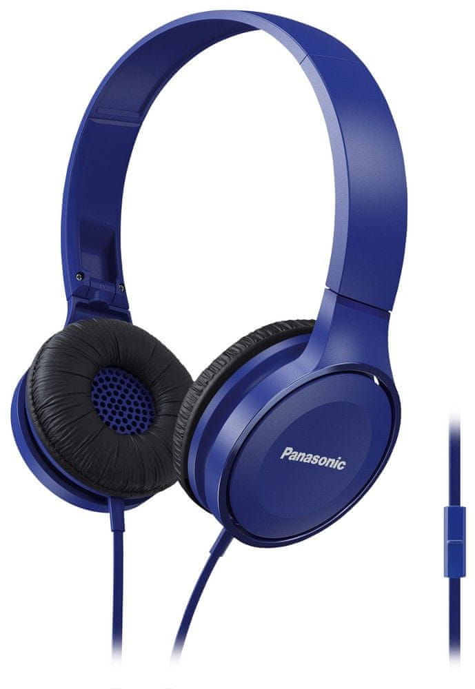 Panasonic RP-HF100ME-A sluchátka s mikrofonem, modrá