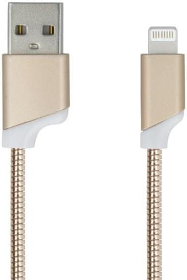 Forever Datový kabel pro Apple Iphone 5, metal zlatá