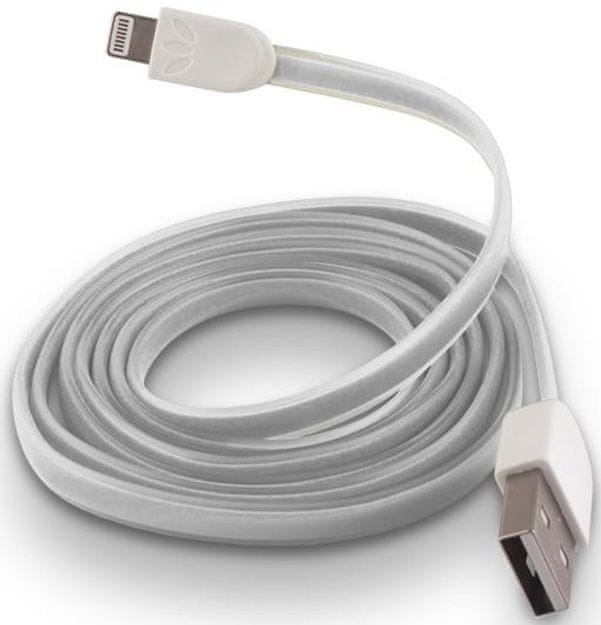 Forever Datový kabel pro Apple Iphone 5, silikonový, bílá