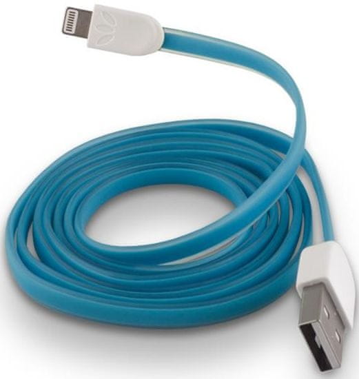 Forever Datový kabel pro Apple Iphone 5, silikonový, modrá