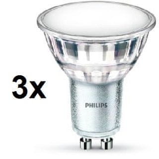 Philips LED spot classic 4,5-50W GU10 denní bílá 3 ks