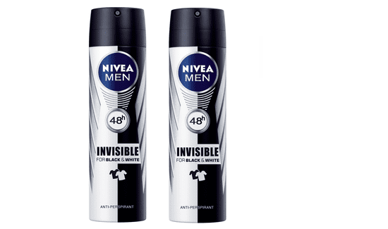 Nivea Antiperspirant ve spreji pro muže Invisible For Black & White Power 150 ml 2 ks