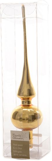 Kaemingk Špička na stromeček 26 cm, zlatá lesk