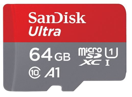 Levně SanDisk microSDXC Ultra Android 64GB 100MB/s UHS-I + SD adaptér (SDSQUAR-064G-GN6MA)