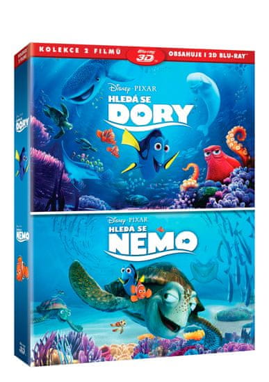 Kolekce Hledá se Nemo 3D+2D + Hledá se Dory 3D+2D (4BD) - Blu-ray
