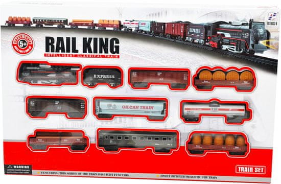 Mac Toys Vlaková sada větší- Rail King